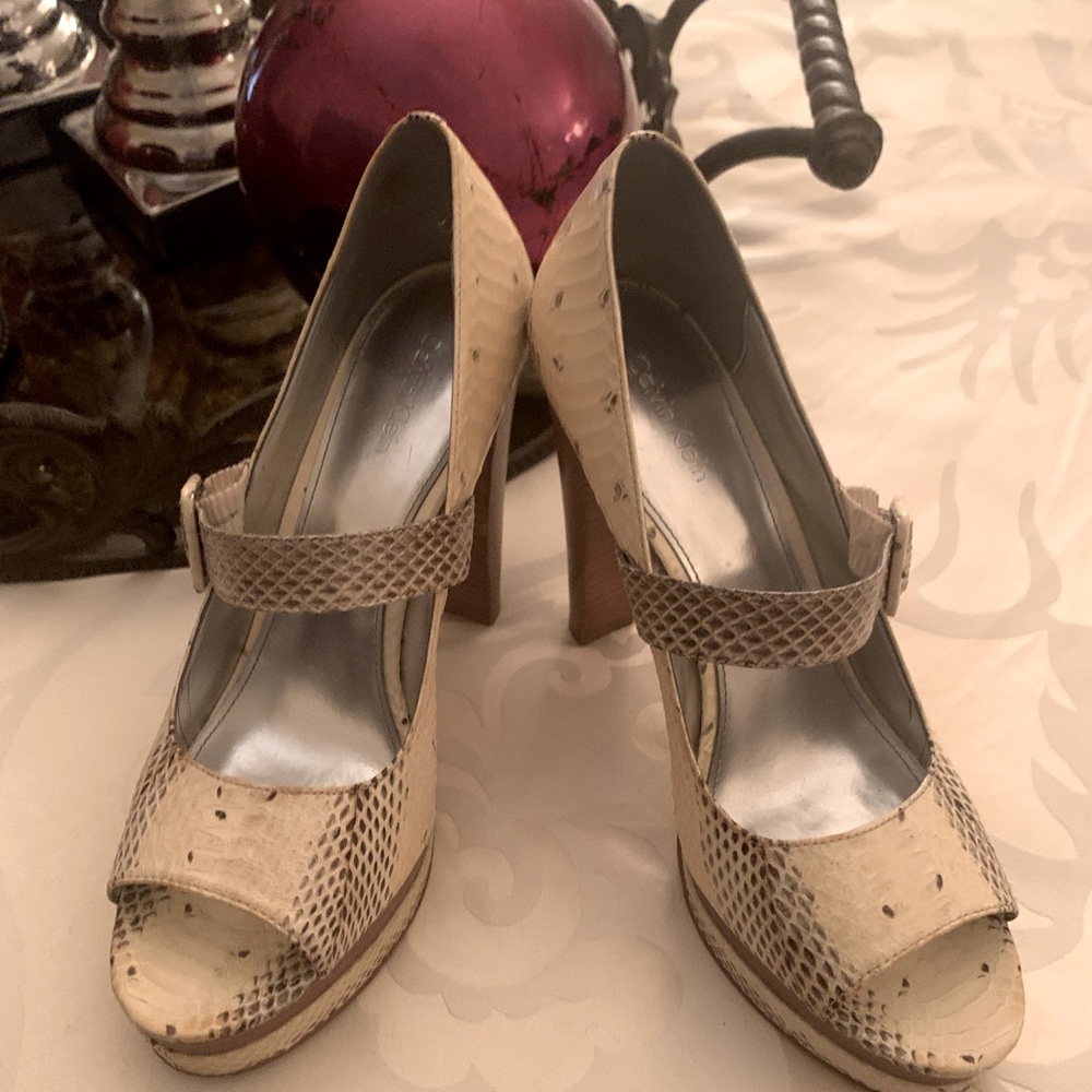Calvin Klein 4” platform heels.  Gently used